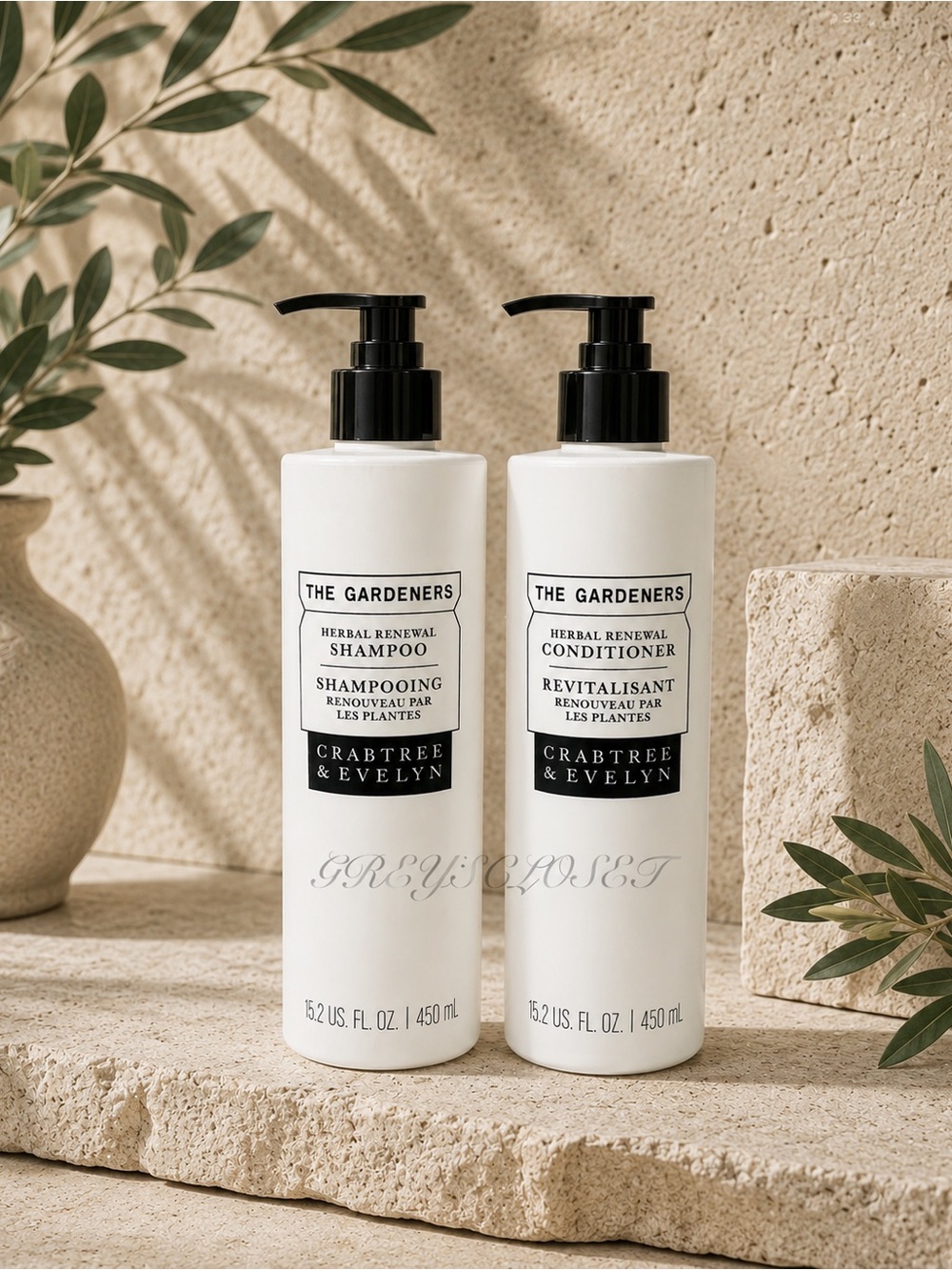 SHAMPOO & CONDITIONER THE GARDENERS HERBAL CRABTREE & EVELYN